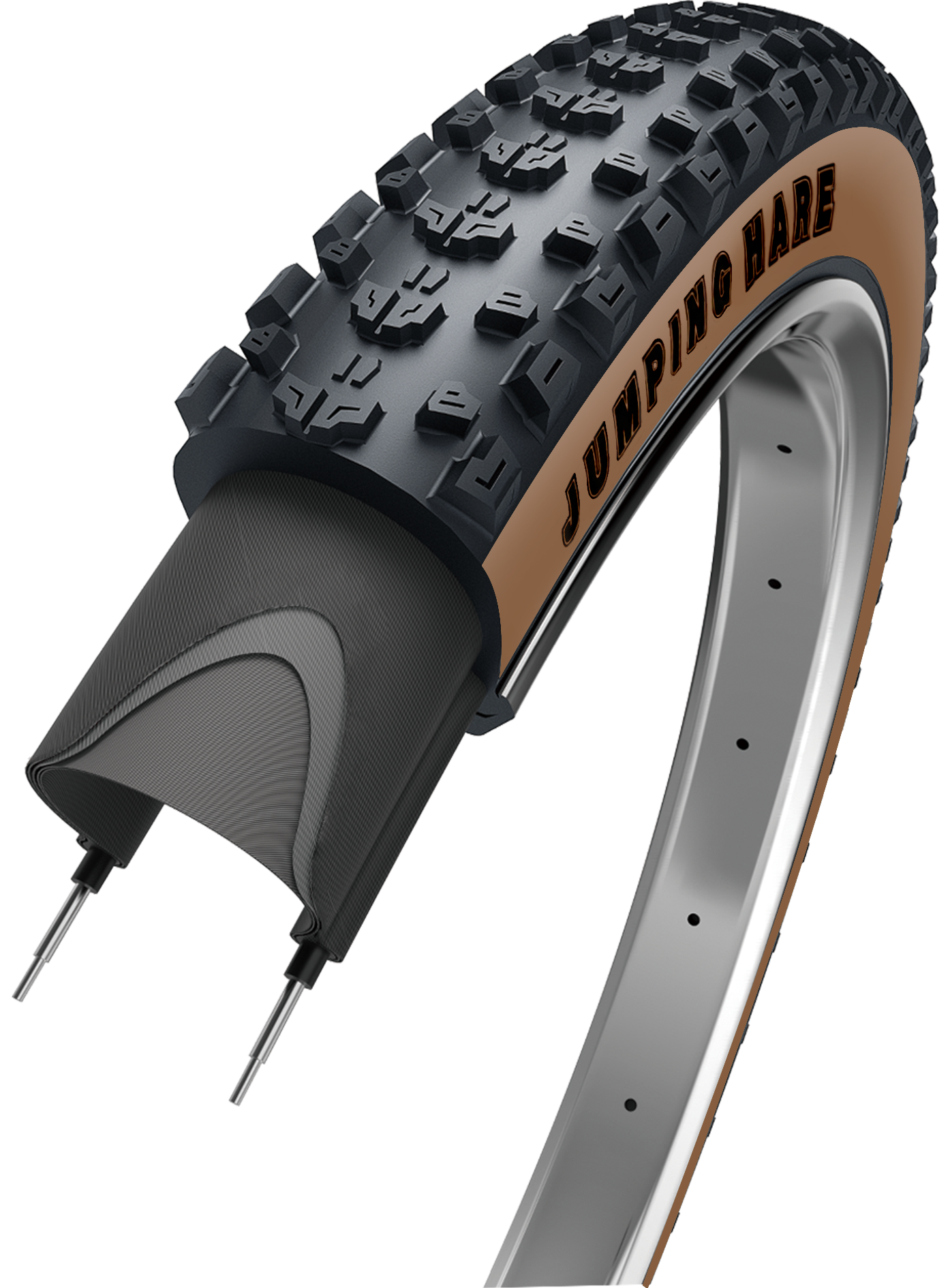 Banda plegable de borde salto liebre 29 x 2.25 57-622 marrón negro