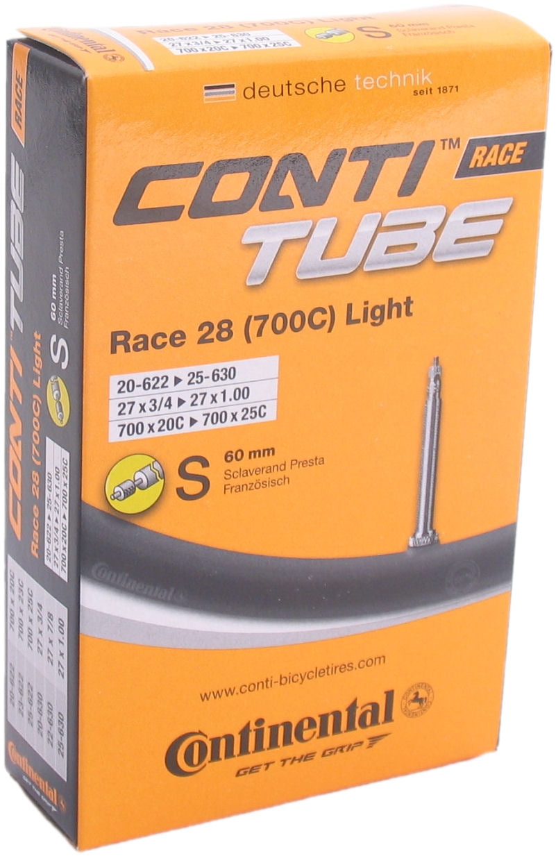 Luz de carrera de tubo interior continental 28 pulgadas (20 25-622 630) FV 60 mm
