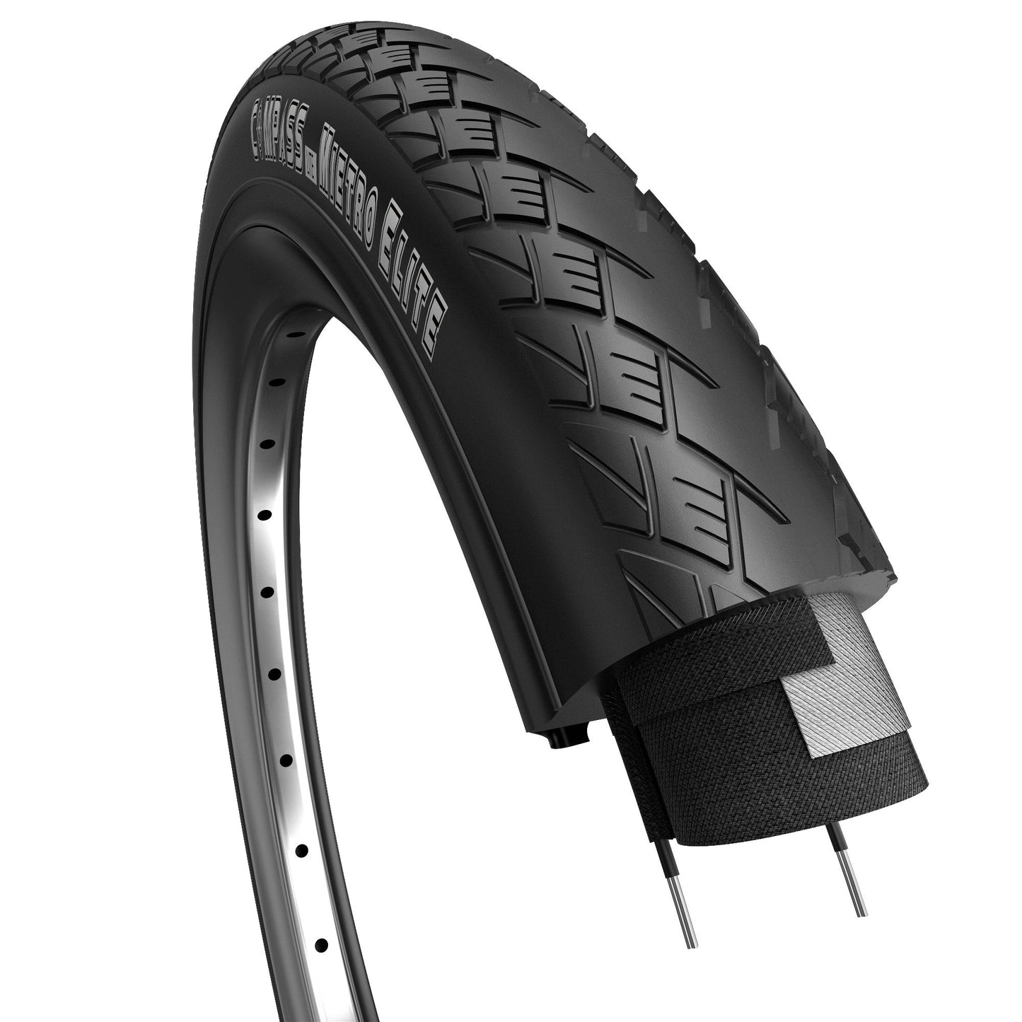 Metro de neumáticos de borde básico 28 x 1.50 40-622 mm negro con reflexión