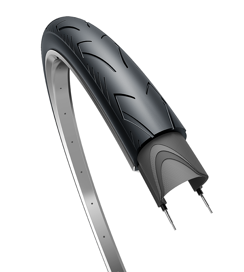 Edge buitenband city range basic 28 x 1.40 37-622 - zwart met reflectie