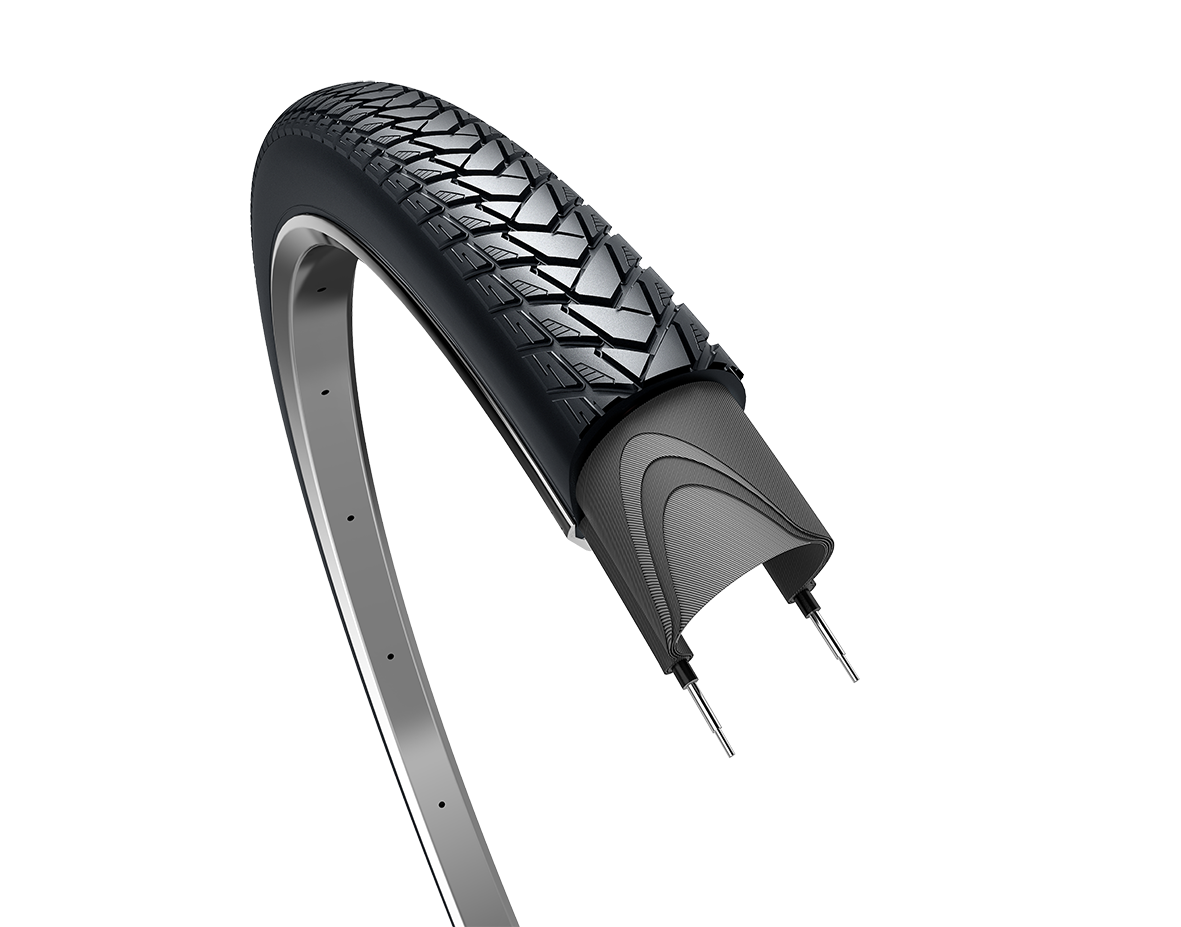 ENDE TIEMPLE TRANSPER BÁSICO 28 x 1.40 37-622 mm Negro con reflexión