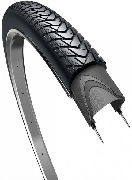EDGE TIRE VIAGGIO BASIC 28 x 1,75 47-622 mm Nero con riflesso