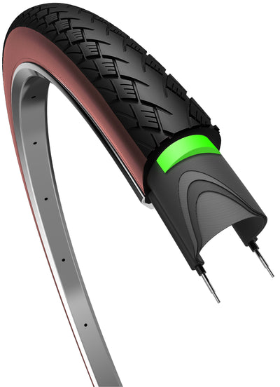 ENDE Tire Metro Protect 28 x 1.75 47-622 mm de marrón negro con reflejo