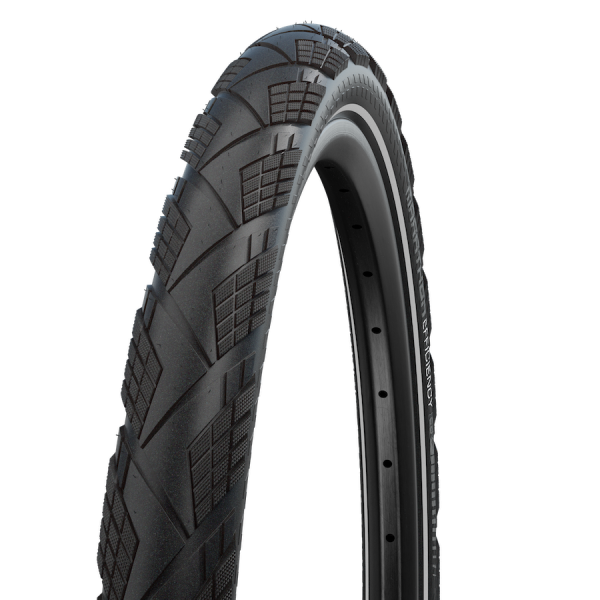 Banda pieghevole Schwalbe Maratona Efficienza Super Race V-GUARD 27,5 x 2,15 55-584-BLACK con riflesso