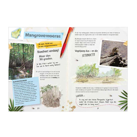Libro central diario de un explorador - expedición a la selva tropical