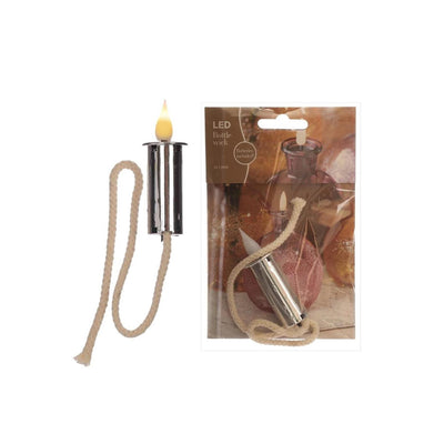 Stoppino LED Ideas 4 stagioni con fiamma argento + 3 batterie