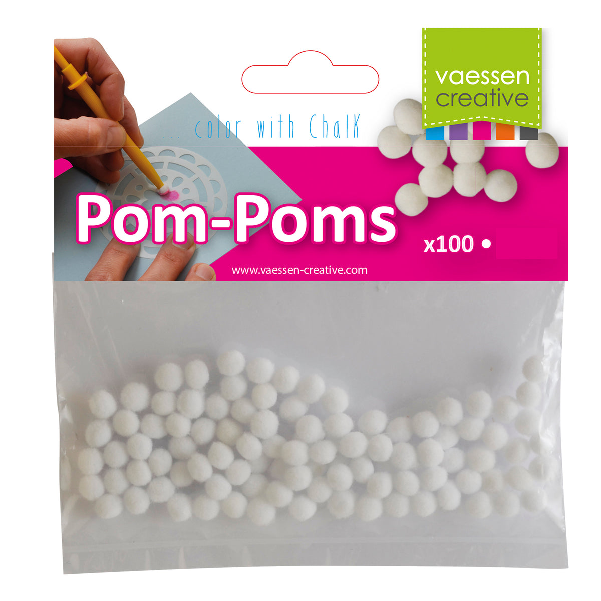 Vaessen creative • krijt tool pompoms 7mm