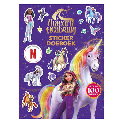 Big balloon unicorn academy sticker doeboek 4+