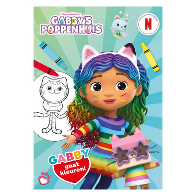 La casa de muñecas de gabby con globo grande - gabby va a colorear