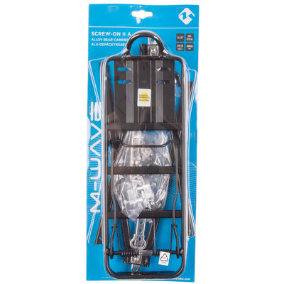 Rack de equipaje M-Wave Universal, aluminio negro 26 28 pulgadas (paquete colgante)