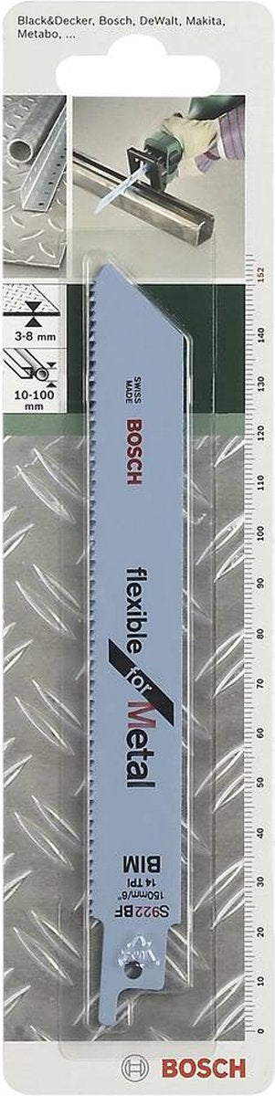 Bosch - lama per sega alternativa bimetallica, s 922 bf flessibile per metallo