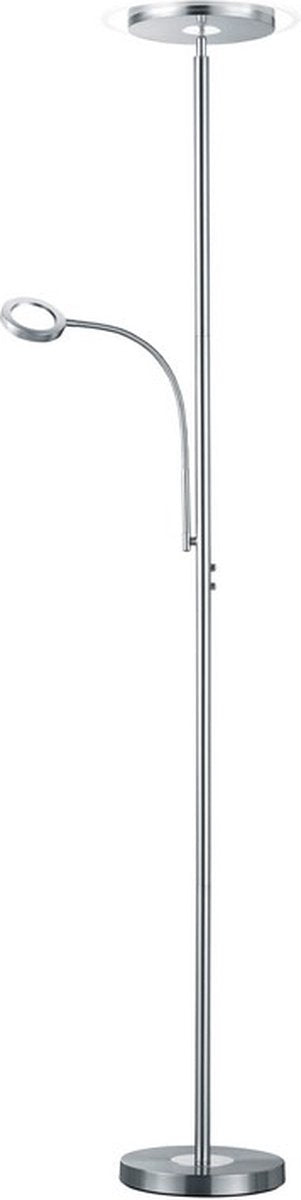 Rl live your light reality ackbar - floor lamp - nickel matt - incl. 1x SMD 18 W - cord switch - swiveling - wall mounting - extendable
