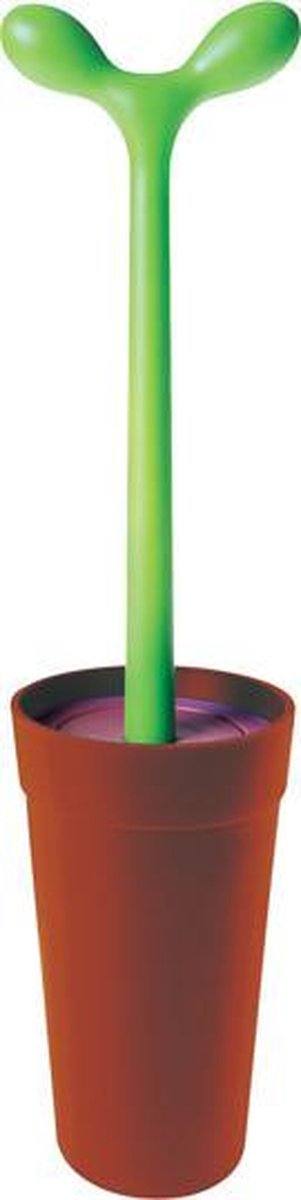 Alessi merdolino - escobilla de baño - marrón - objeto de diseño - resina termoplástica