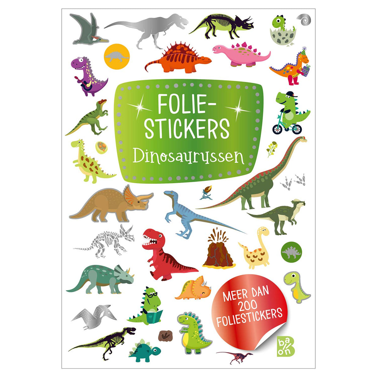 Pegatinas de lámina brillante de editor estándar - dinosaurios