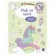 Libro de juego de unicornios de editorial estándar con pegatinas.