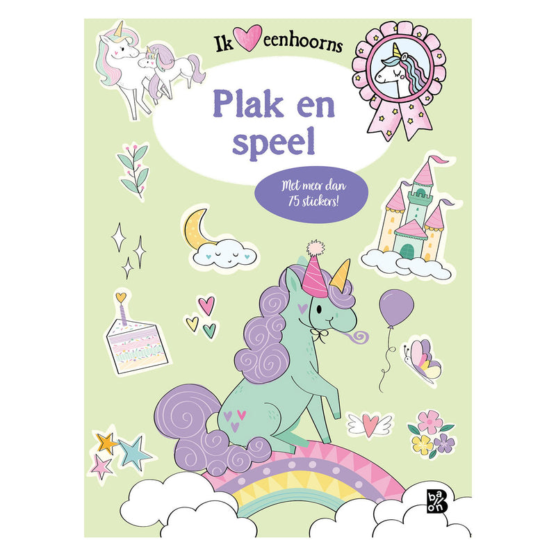 Libro di gioco standard degli unicorni dell'editore con adesivi