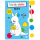 Libro da colorare editoriale standard con tavolozza di colori e animali a pennello