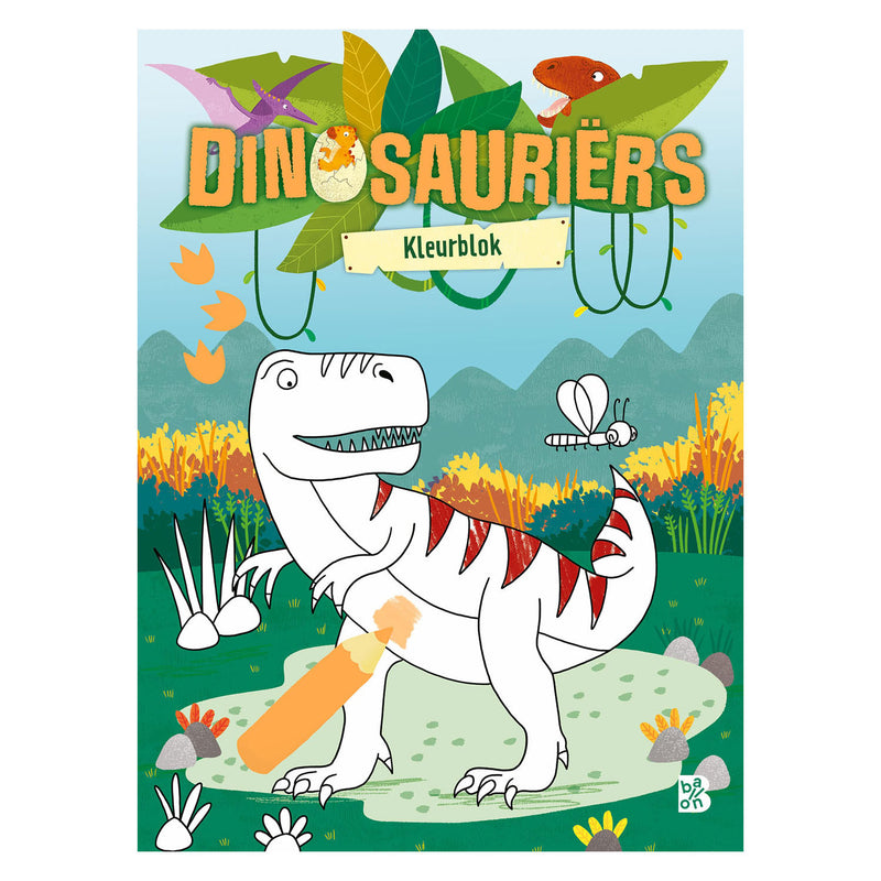 Standaard uitgeverij dinosauriers kleurblok
