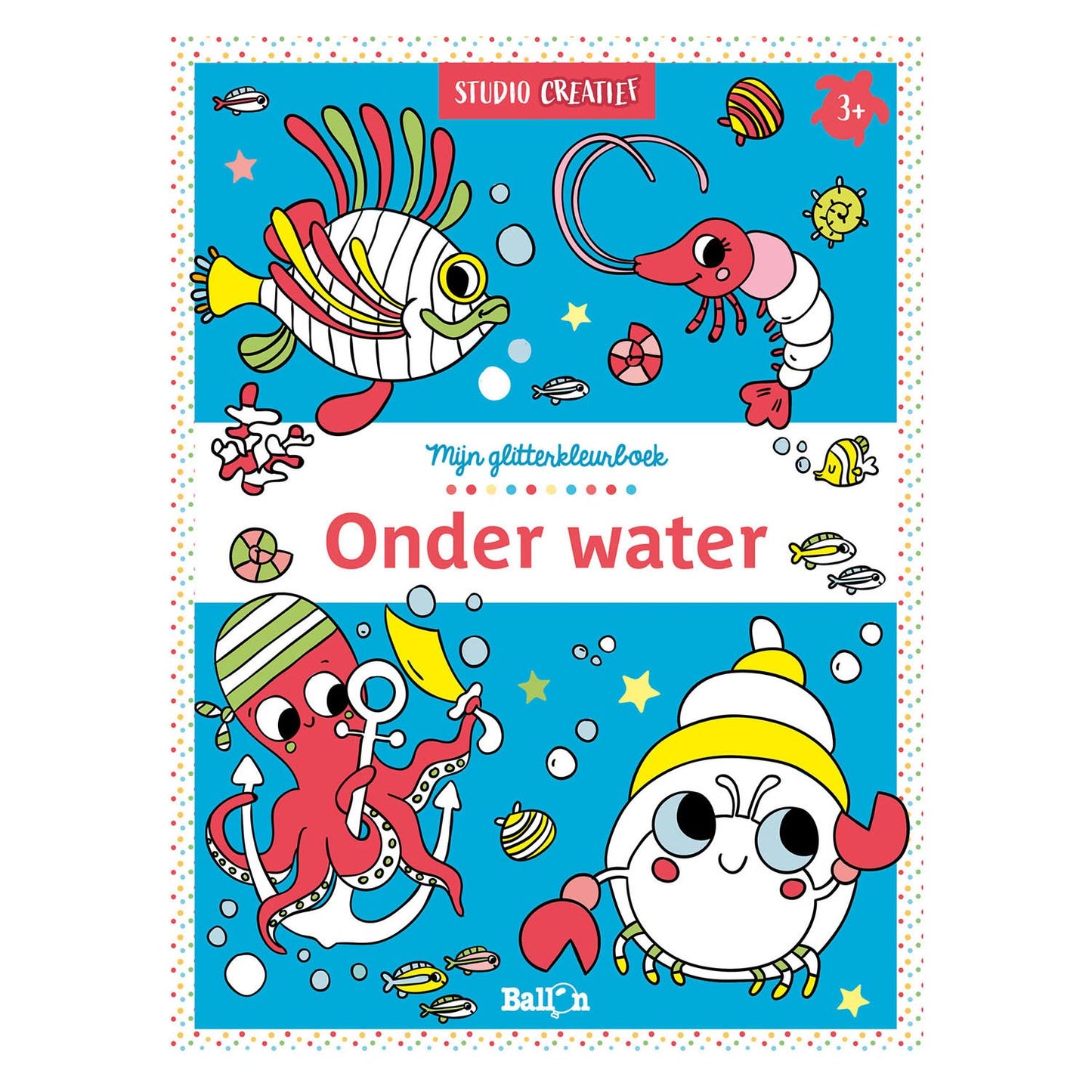 Il mio libro a colori glitter sott'acqua