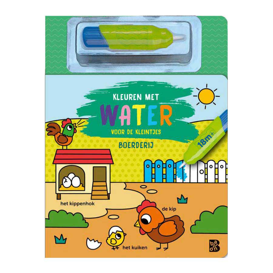 Coloración editorial estándar con agua para los más pequeños granja 18m+
