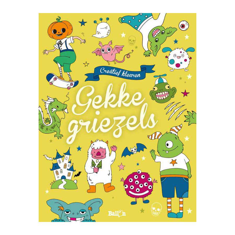 Ballon kleurboek gekke griezels