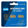 Conector de eslabón perdido kmc 11r ti-n oro