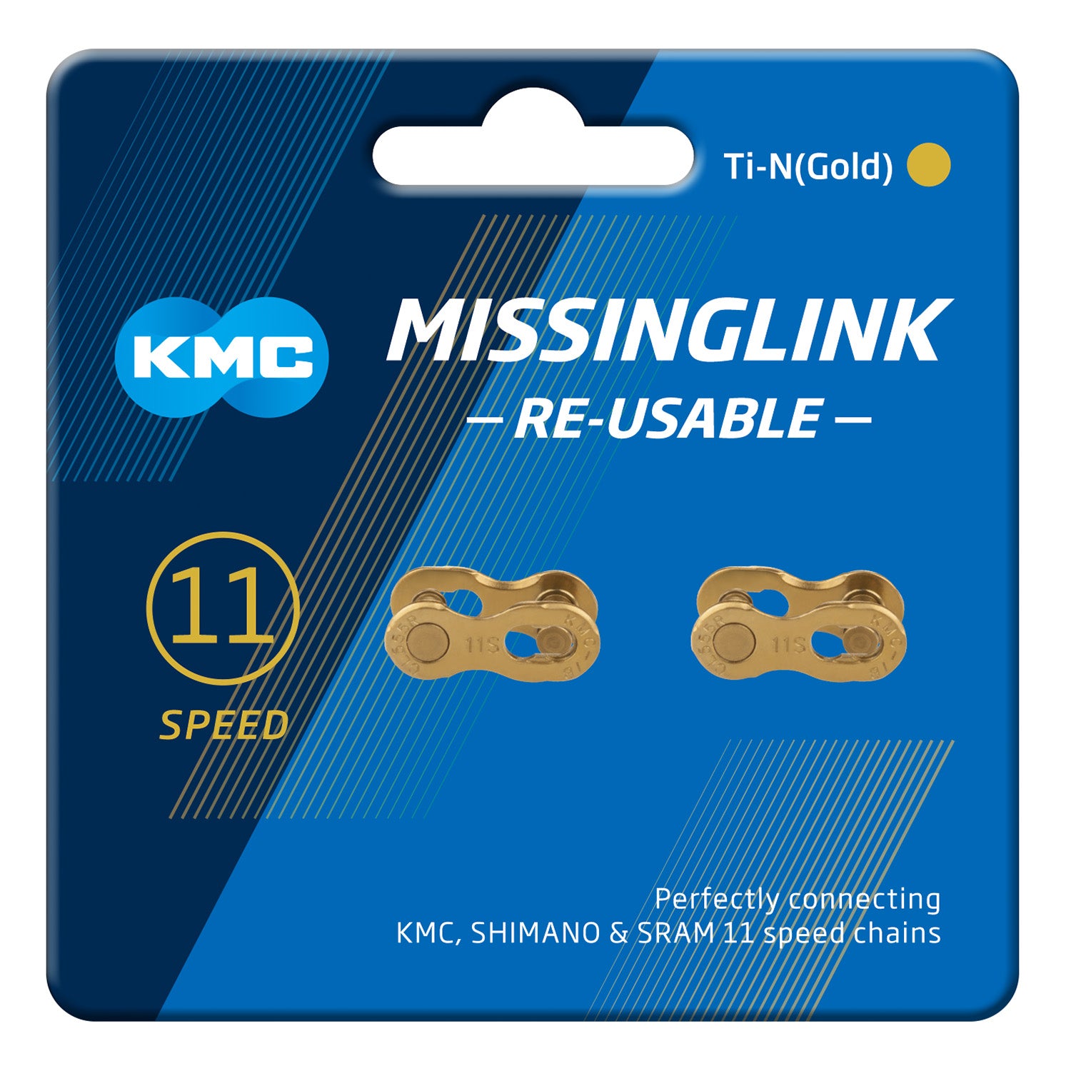 Conector de eslabón perdido kmc 11r ti-n oro