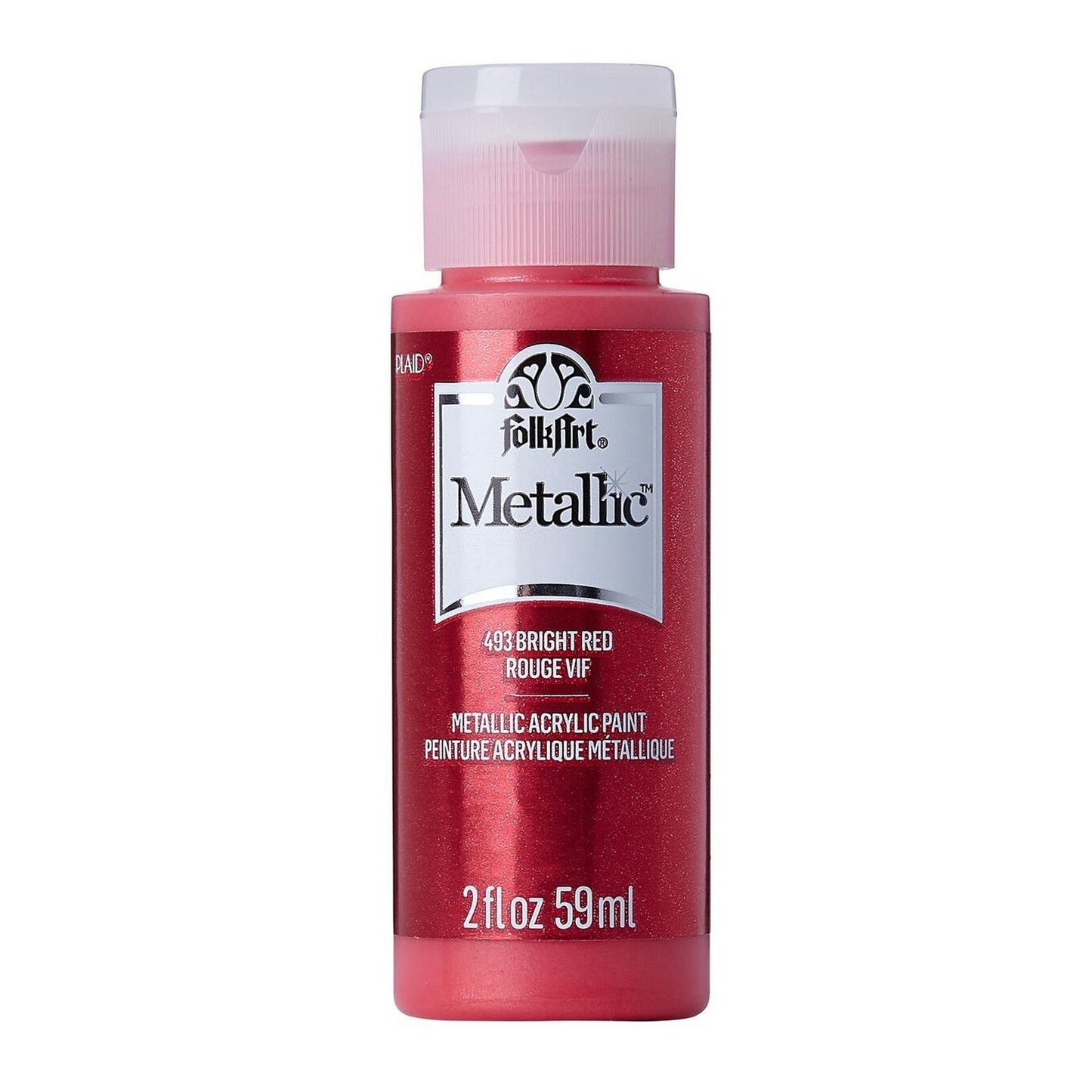 Folkart • vernice acrilica metallizzata rosso brillante 59 ml