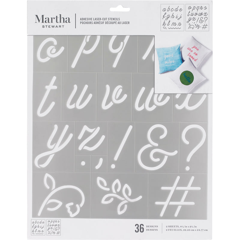 Martha stewart • scritta rotonda stencil autoadesiva