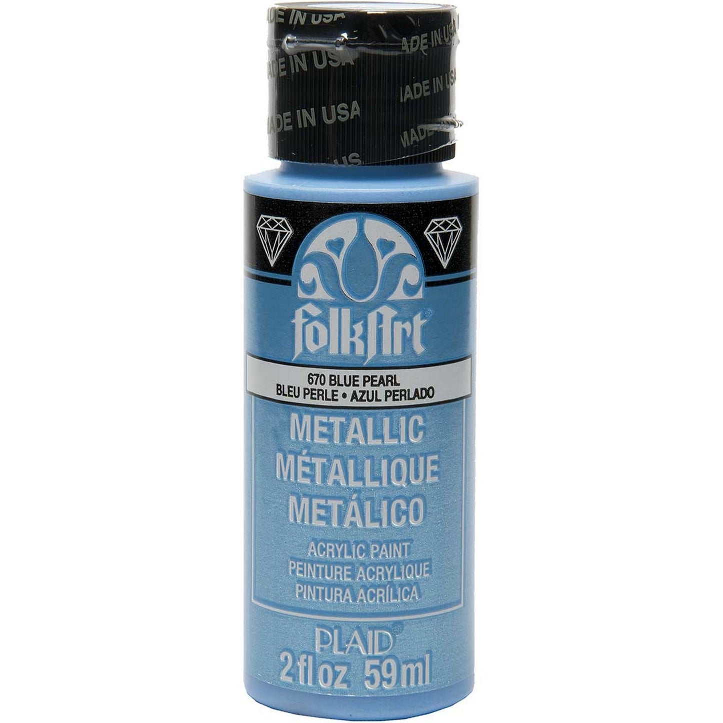 Folkart • vernice acrilica metallizzata blu perla 59ml
