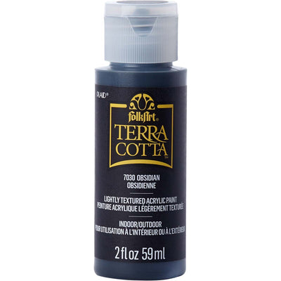 Folkart • terra cotta textured acrylic paint 59ml obsidian