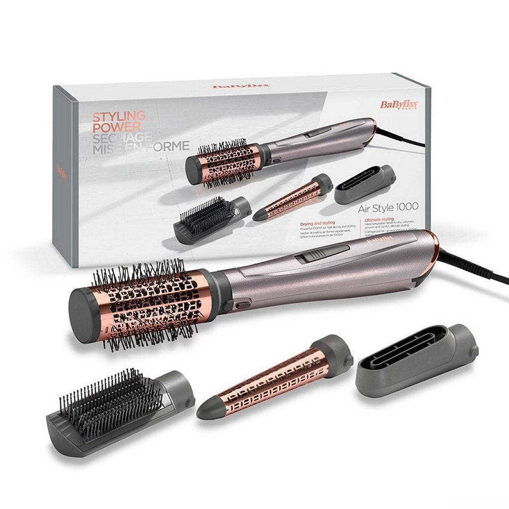 Babyliss as136e air style 1000 föhnborstel zwart koper palladium