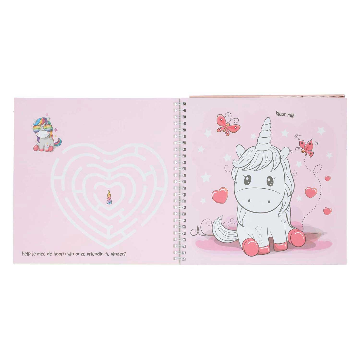 Libro de pegatinas y plantillas me encantan los unicornios