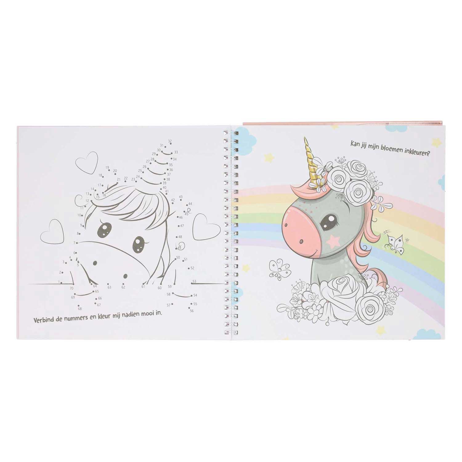 Libro de pegatinas y plantillas me encantan los unicornios