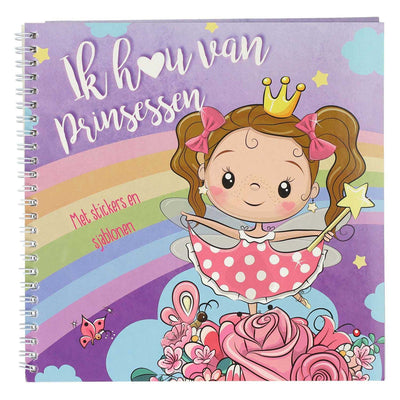 Libro de pegatinas y plantillas Amo a las princesas