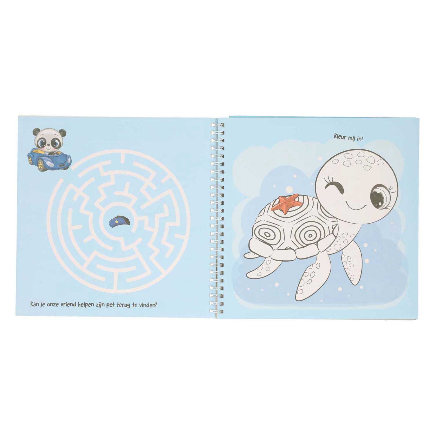 Libro de calcomanía y plantilla Me encantan los animales