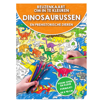 Tarjeta gigante a color dinosaurios