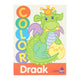 Mondikaarten líneas gruesas libro para colorear dragón de color