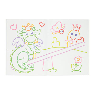 Mondikaarten linee spesse libro da colorare colore drago