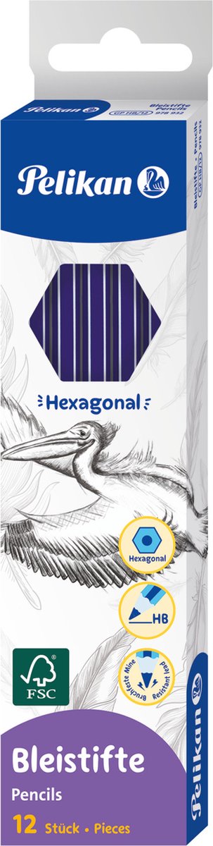 Pelikan - lápiz de grafito - lápiz hb - 12 piezas en caja plegable