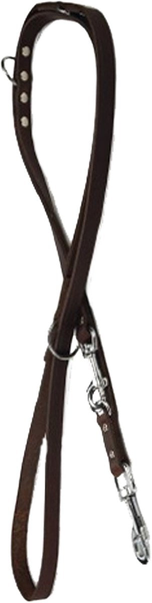 Beeztees - guinzaglio per cani - pelle - marrone - 240x18 cm