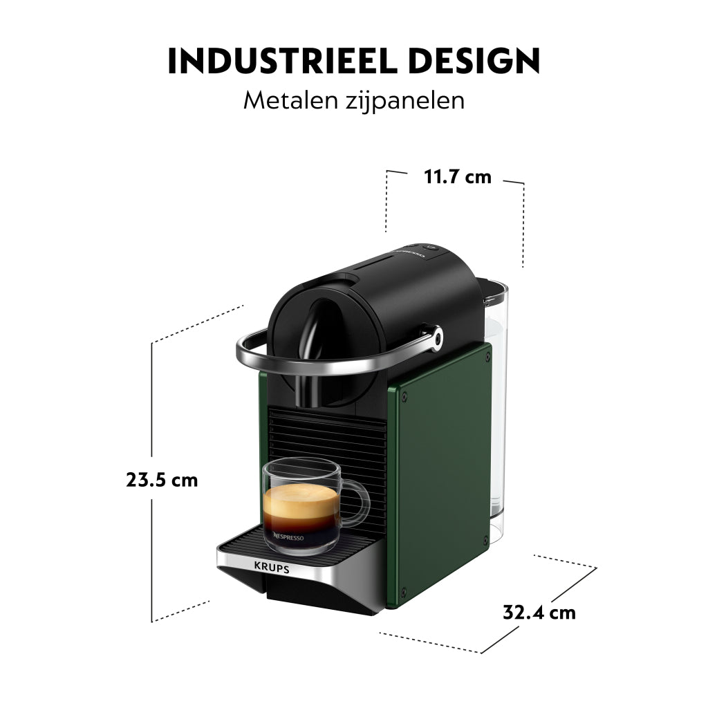 Krups krups xn3063 nespresso pixie tazza di caffè verde scuro nero