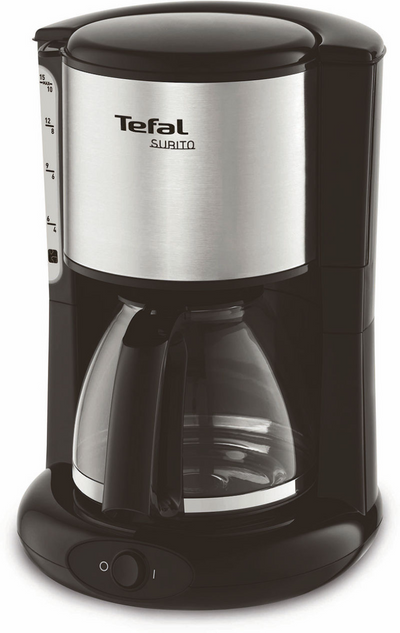 Tefal Subito cafetera de acero inoxidable negro