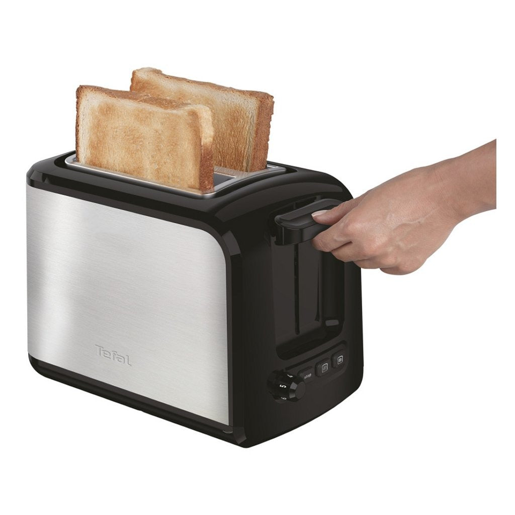 Tefal Tefal TT410D Toster Express 16x26x19 cm 850W de acero inoxidable negro
