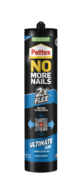 Pattex 1070180 - niente più unghie Ultimate Flex Transp 308 | 6 pezzi