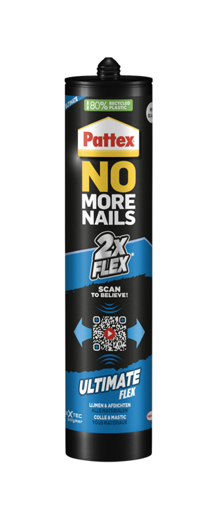 Pattex 1070188 - niente più unghie Ultimate Flex White 39 | 12 pezzi