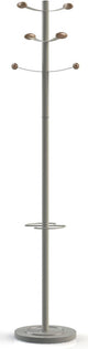Perchero Unilux bouquet, altura 175 cm, 6 ganchos para ropa, madera gris