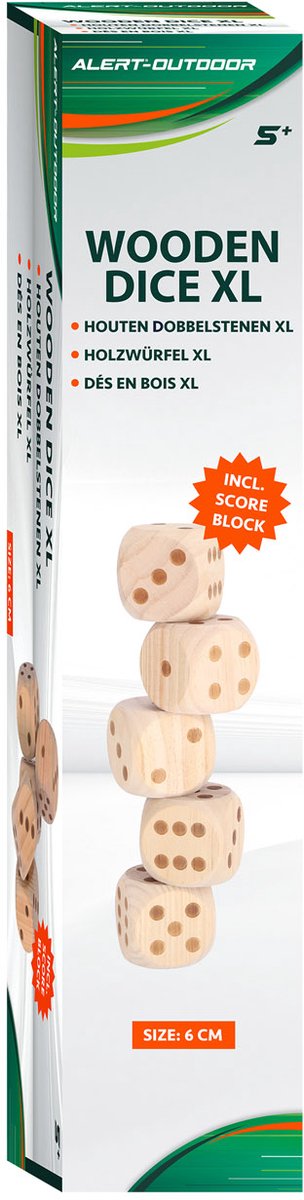 Avviso set di dadi esterni XL Wood completa di blocco dei punteggi