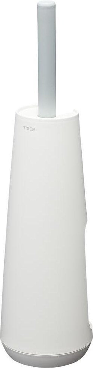 Tiger tess - wc borstel met houder - vrijstaand - met swoop® borstel flexibel - wit lichtgrijs
