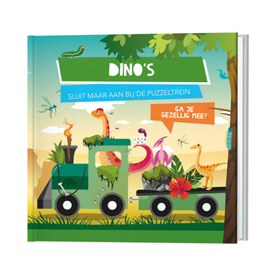Libro y rompecabezas Train Dino's